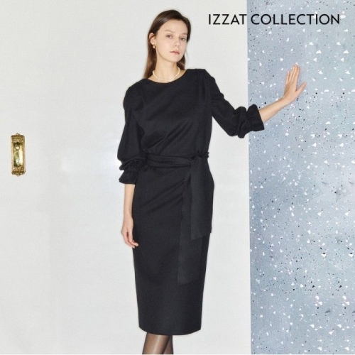 바바패션 더아이잗컬렉션 논칼라 라운드 밴디드 원피스 CPBA0OP611