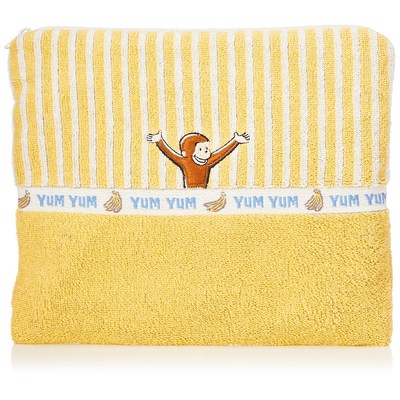파우치 호기심 조지 Curious George 바나나 스트라이프 그레이 리본 코튼 풀피 68-0077200