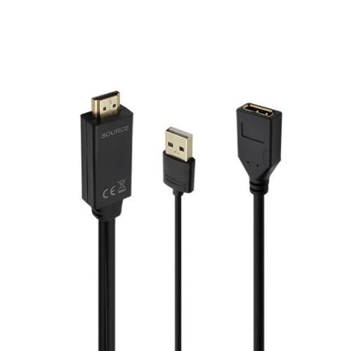 라인업시스템 LANSTAR HDMI to DP 변환 케이블 (LS-HD2DP, 1m)