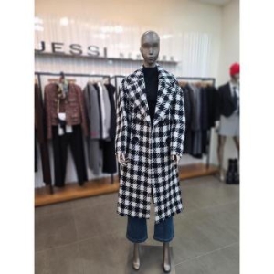 제시뉴욕 세이브존05 더블 체크코트 DDB-SZNSHL1170BKM S42324642_이미지