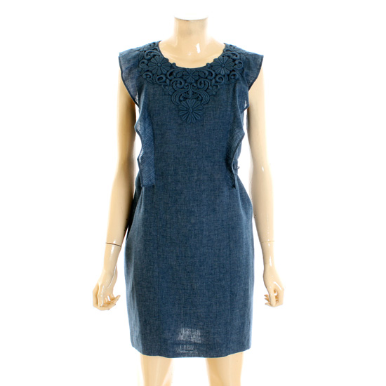 신원 비키 허리라인 포인트 문양 원피스 TKOAE2524