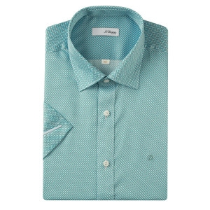 ST듀퐁 신상 일반핏 면100 프린트 반팔셔츠 -SE5SM11LS202SMI 민트