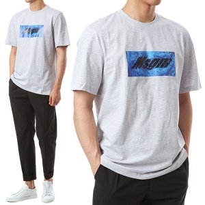 MSGM 시그니처 로고 스퀘어워터풀 티2840MM230 207096 94 2840MM230207