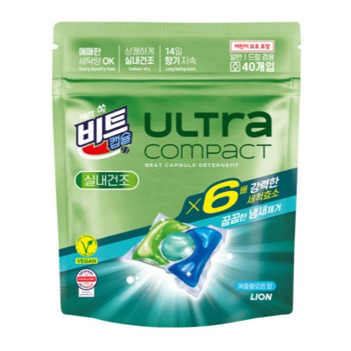 <b>비트</b> 울트라 콤팩트 실내건조 애플블로썸향 40개입
