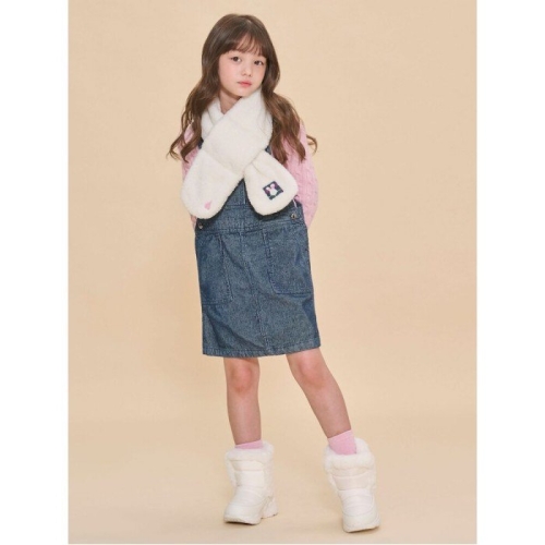 키즈 퍼 포인트 패딩부츠 아이보리 BI4XK3U020