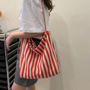 Rly 여자 데일리 세로 줄무늬 숄더백 에코백 대학생 가방 15489648