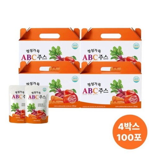 한국에프엔비 정성가득 ABC주스 80ml (100개)_이미지