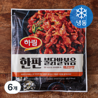 하림 IFF 한판 불닭발볶음 매콤한맛 300g (6개)