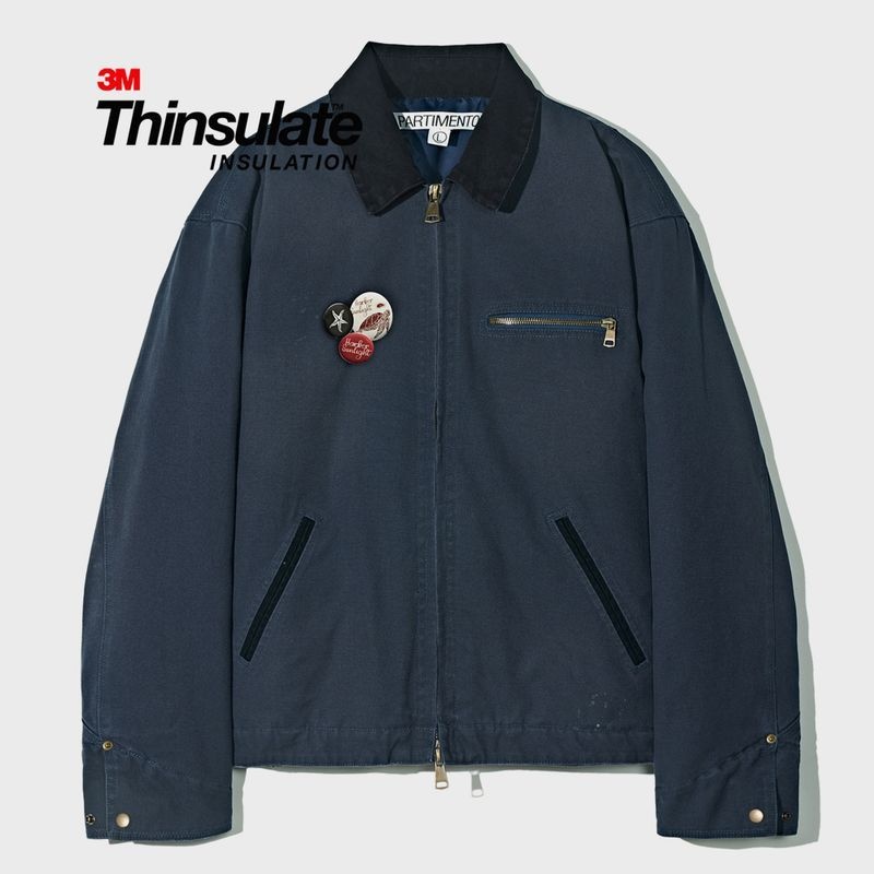파르티멘토 3M Thinsulate VTG Washed Work Jacket Navy 2752285