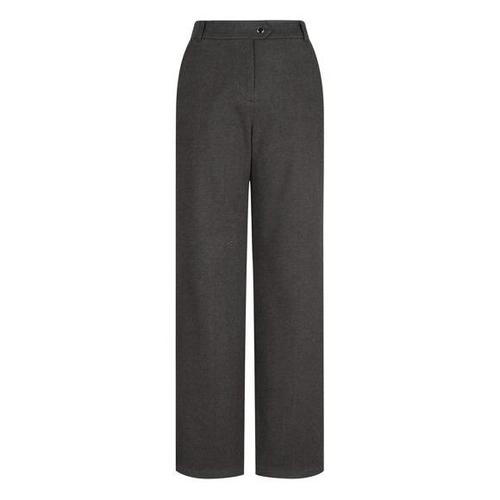 핑 기모 사선 조직 세미 와이드 팬츠 121E4PT384_GY