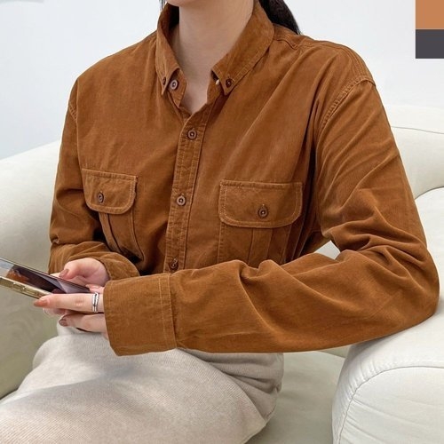 알티피아 KPP 19028W 여자코듀로이골덴남방 WB1D46C_이미지