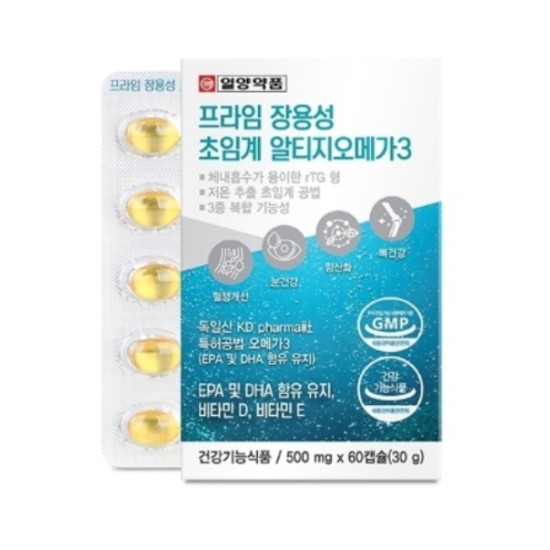 일양약품 프라임 장용성 초임계 알티지 오메가3 60캡슐 (2개)