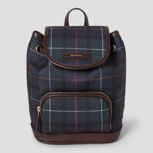 빈폴 코어체크 PVC 미니백팩 그린 BE61D3M03M_이미지