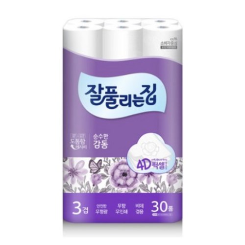 잘풀리는집 순수한 감동 25m (30롤) (2팩)_이미지