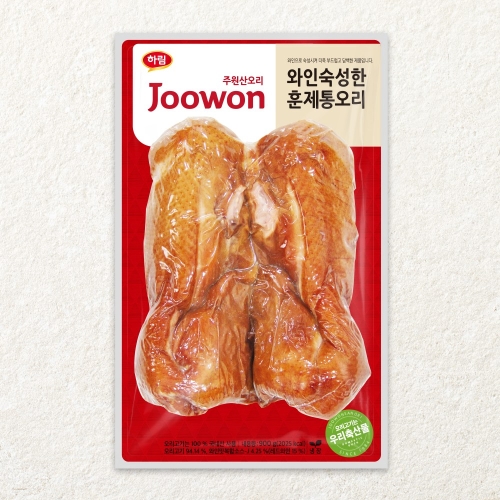 하림 주원산오리 와인숙성한 훈제통오리 900 g 900g 2개