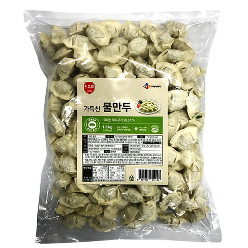 CJ프레시웨이 이츠웰 이츠웰 가득찬 물만두 1.5kg (1개)_이미지