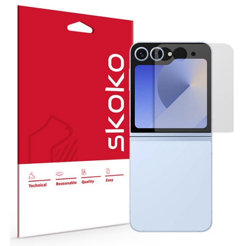 스코코 갤럭시Z 플립6 전면 풀커버 디스플레이 지문방지 저반사 보호필름 (액정 2매)_이미지