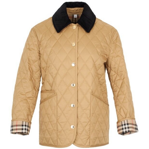 버버리 코듀로이 칼라 다이아몬드 퀼팅 재킷 8049864