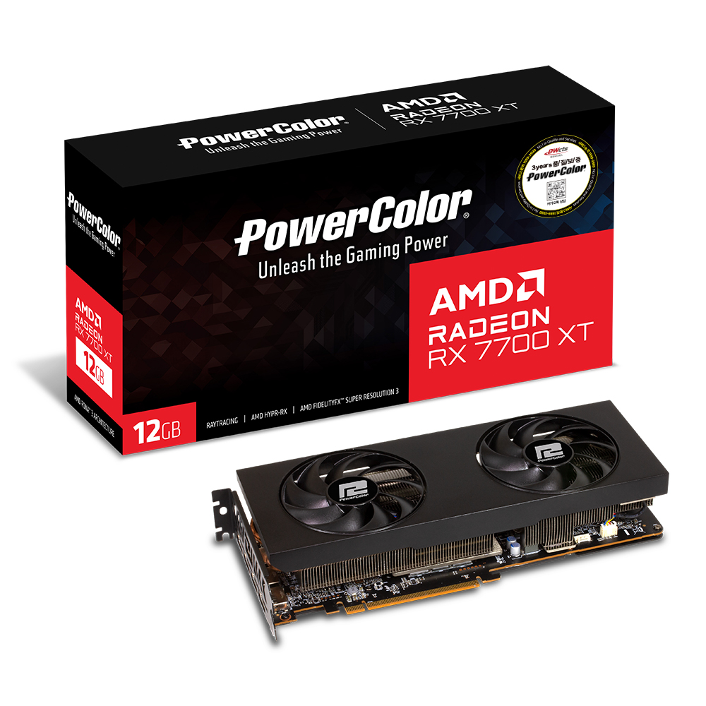 PowerColor 라데온 RX 7700 XT D6 12GB 대원씨티에스
