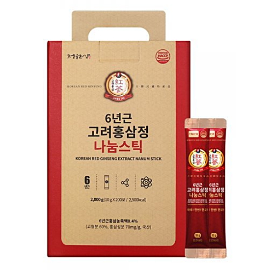 정원삼 6년근 고려홍삼정 나눔스틱 10g 200포이미지입니다. 누르면 해당 게시물로 새창이동합니다.
