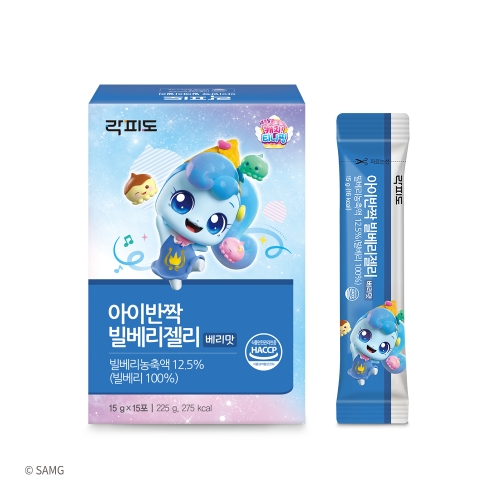 락피도 아이반짝 빌베리젤리 15g 15포