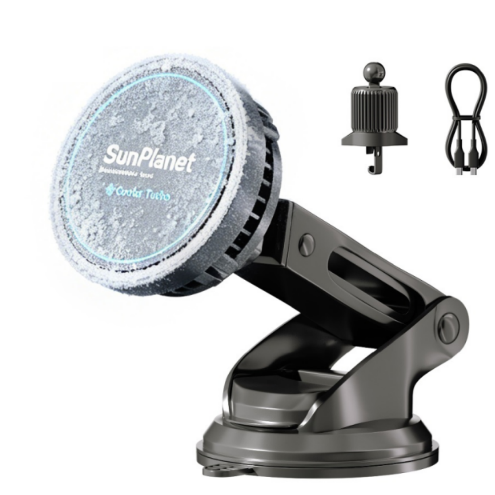 SunPlanet QI2.2 25W 냉각 맥세이프 차량용 무선충전 거치대 IC-Q8_이미지