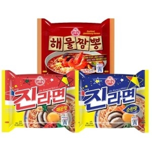 농심 진라면매운맛10개 + 해물짬뽕10개