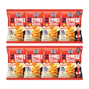 롯데제과 이지프로틴 고단백질 감자칩 매콤치즈맛 50g (8개)