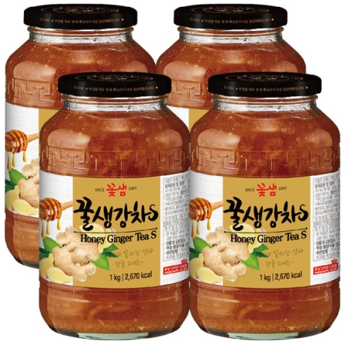 꽃샘식품 꽃샘 꿀생강차 S 1kg (4개)