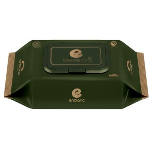 앙블랑 세이프 카키 물티슈 캡형 68매 (100팩)