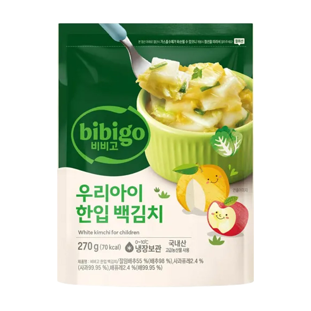 CJ제일제당 비비고 우리아이 한입 백김치 270g