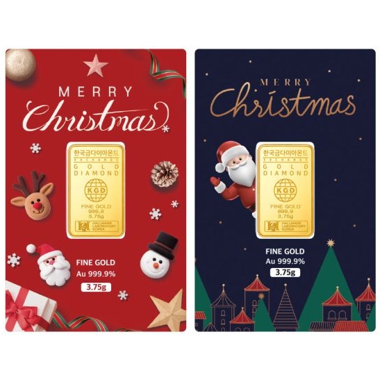 한국금다이아몬드 골드바 크리스마스 패키지 3.75g