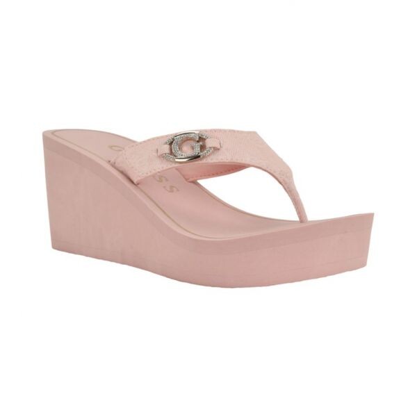 여성 셰이 엠벨리시드 로고 웨지 샌들 1022385 Light Pink 10M