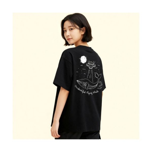 옥스타 쿨코튼 오버핏 우주선 고래 반팔티 1950341