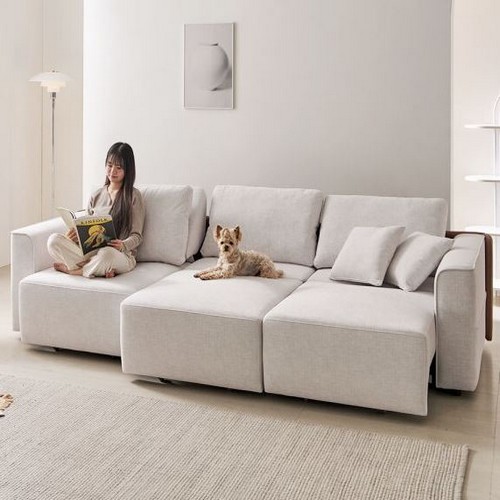 저스틴퍼니처 다이브 풀베드 모션 슬라이드 패브릭 소파 4인용