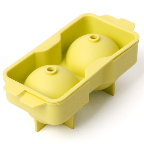 토탈하우스 실리콘 왕볼 2구 원형얼음틀 5.6cm 연두 가로 16.5 세로 7.6 높이 6.3cm