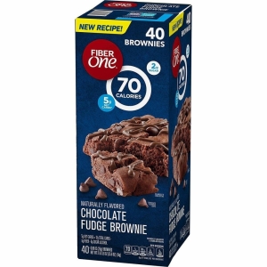 비스킷 Fiber One Brownies Chocolate Fudge 화이버 원 브라우니 초콜릿 퍼지 40개 43oz 12..