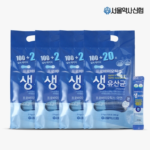 서울약사신협 프로바이오 생유산균 2.5g 120포 (4개)_이미지