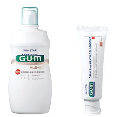 GUM 액티비탈 덴탈컨디셔너 AN 430ml + 시린이 치약 60g (1세트)_이미지
