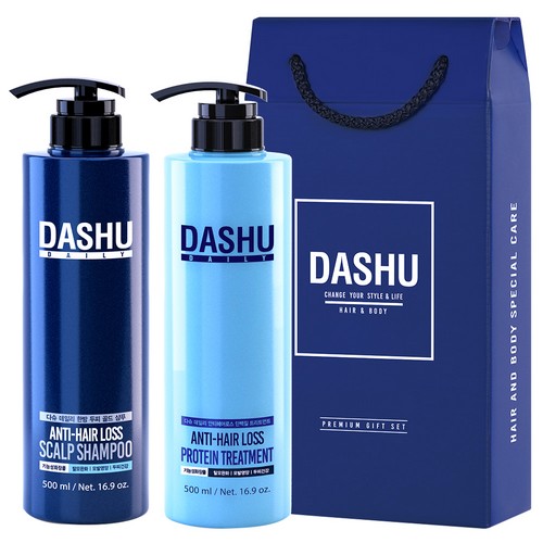 다슈 프리미엄 샴푸 선물세트 B 한방 두피골드 샴푸+트리트먼트_이미지