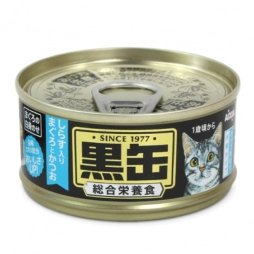 아이시아 흑관 오리지널 치어를 토핑한 가다랑어와 참치 캔 BCM-14 80g (6개)