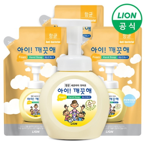 아이깨끗해 순 핸드 솝 490ml+리필 450ml (본품1개+리필3개)_이미지