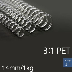 공책 제본링 스프링 3대1 PET 코일링 14mm 1kg 투명_이미지