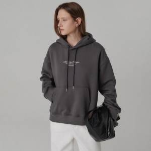 룩캐스트 윈터 시그니처 시즈날 기모 후드_차콜 / WINTER SIGNATURE SEASONAL GIMO HOODIE_CHARCOA.._이미지