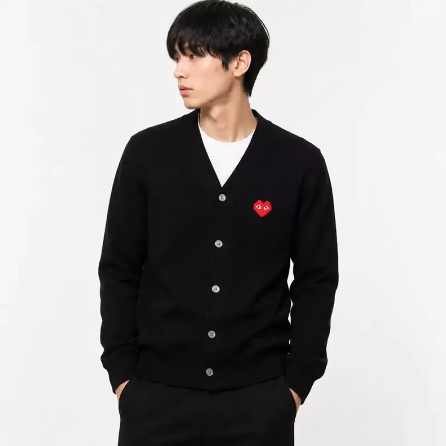 꼼데가르송 남성 픽셀 로고 패치 가디건 P1N084 BLACK 1791190 P1N084BLACK