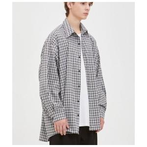 엠오오 MOO 오버사이즈 벌룬 체크셔츠 블랙화이트 20012 1304606_이미지