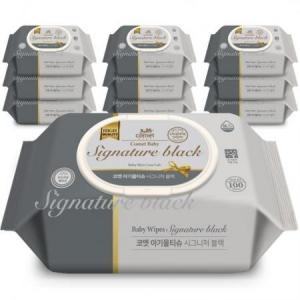 시그니처 블랙 물티슈 캡형 100매