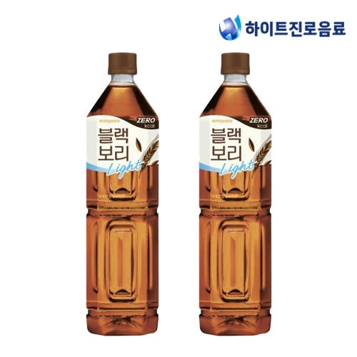 하이트진로 하이트 블랙보리 보리차 라이트 제로칼로리 1.5L x 12병