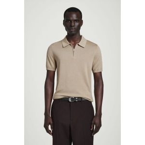 COS 슬림 니티드 실크 집업 폴로 셔츠 몰 6775084