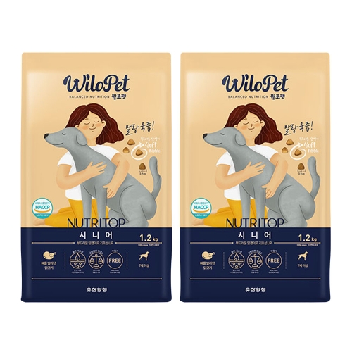 윌로펫 독 뉴트리탑 시니어 1.2kg (2개)_이미지
